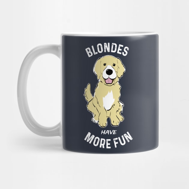 Funny Golden Retriever Blondes Retriever Dog Fan by atomguy